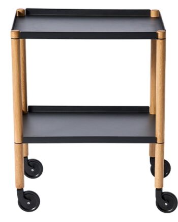Bakkebord med hjul i eg - Elegant og funktionelt design