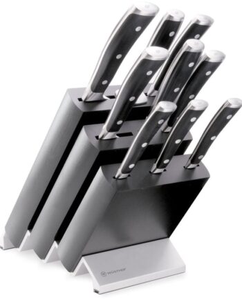 Wüsthof Classic Ikon Knivblok med 9 Knive - Sort