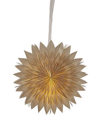 Beige Papirsstjerne 50 cm - Lys op til Jul!