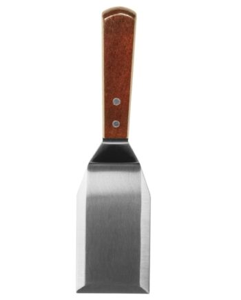 Grillspade 29 cm i rustfrit stål med træhåndtag