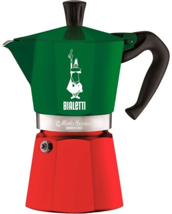 Mokabrygger i italienske farver - 6 kopper fra Bialetti
