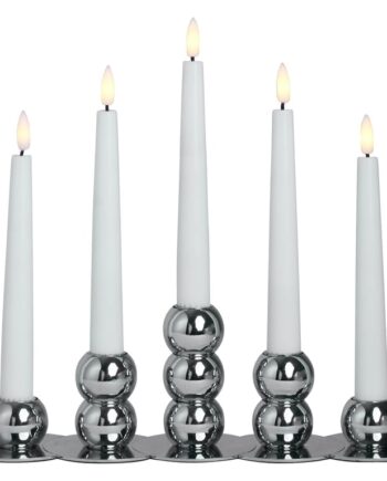 Lykke LED Adventsstage i Krom - Elegant Julebelysning