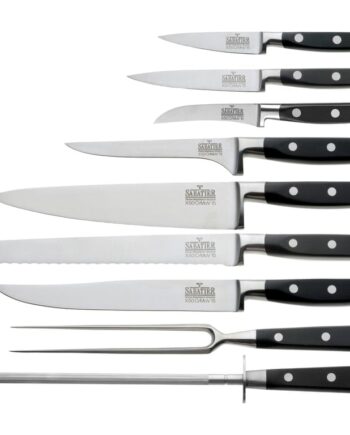 Eksklusivt 9-delt knivsæt med blok fra Sabatier