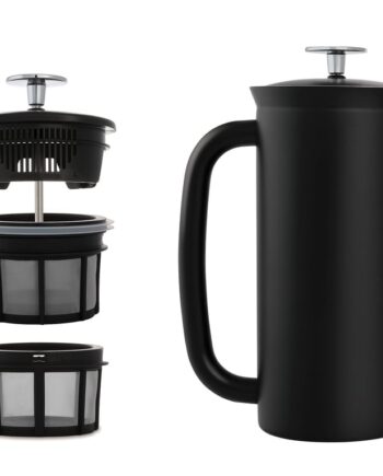 Elegant P7 Stempelkande i Sort Stål - 55 Cl Kaffeoplevelse