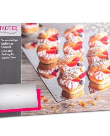 Rektangulært Kagefad i Rustfrit Stål – Perfekt til Bagning!