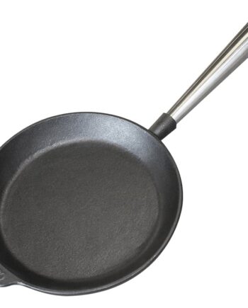 Støbejernspande 24 cm med stålhåndtag – Sund madlavning