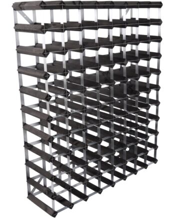Vinstativ i Sort Ask til 90 Flasker - Elegant Design