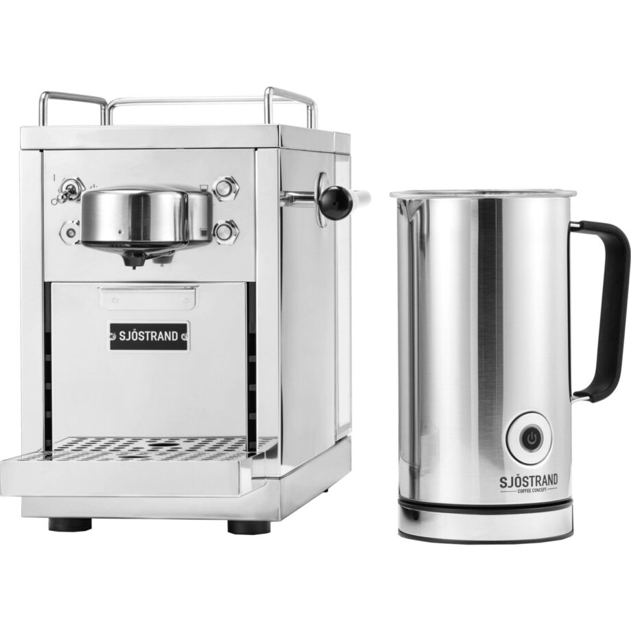 Espressomaskine med Mælkeskummer - Perfekt til Kaffeelskere!