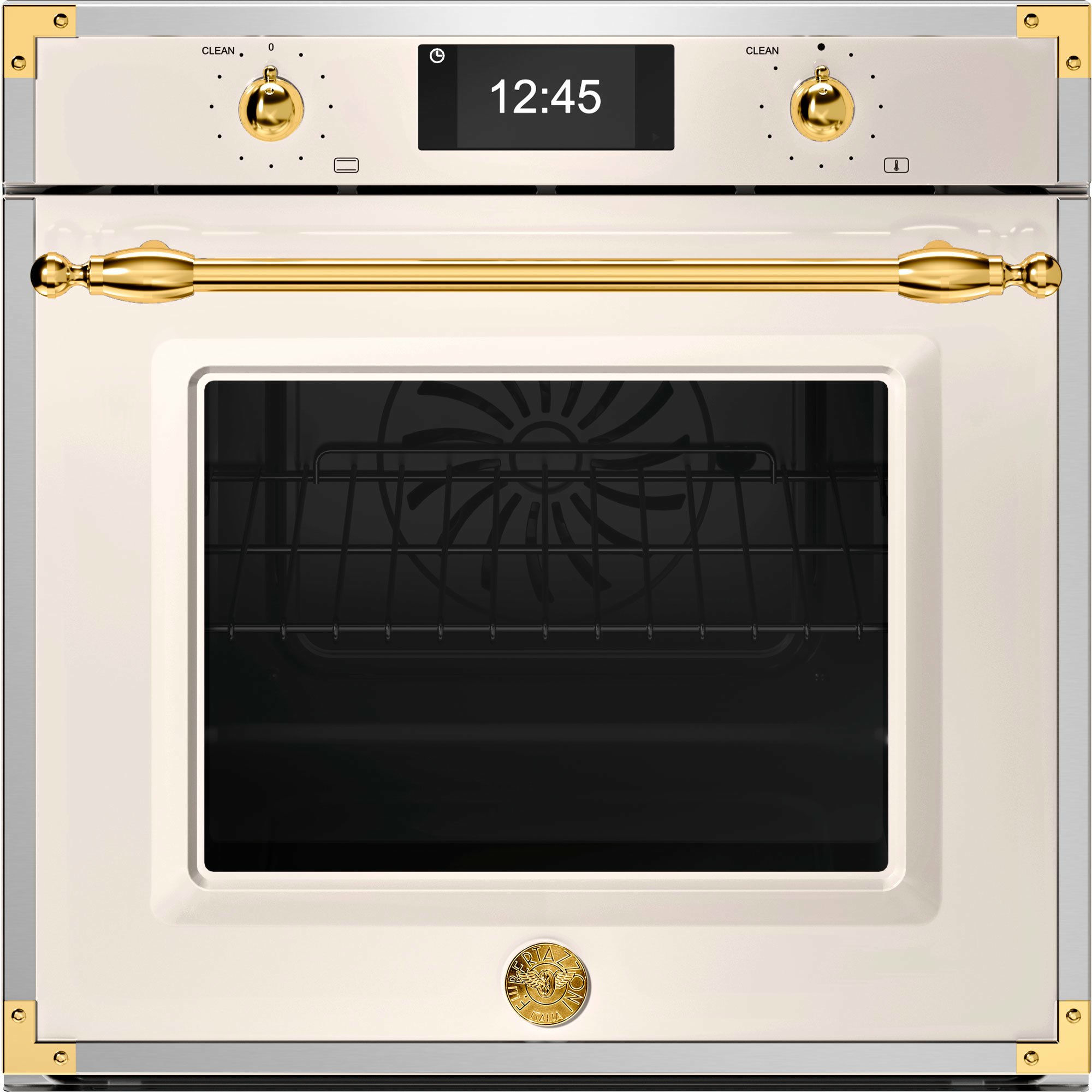 F6011hervptag Heritage Pyro   Steam Indbygningsovn  Elfenben Hvid Guld