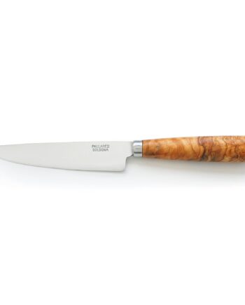 Kødkniv i rustfrit stål med oliventræ - 4 stk tilbud!