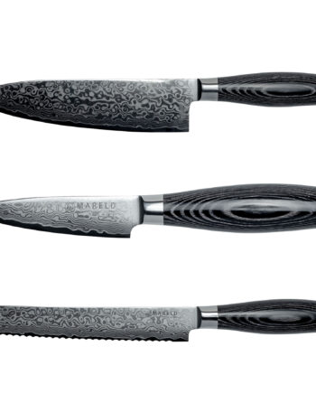 Mareld Akio Knivsæt med Brødkniv - Sort Kvalitet
