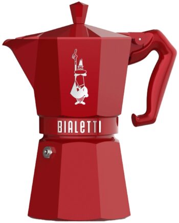 Mokkabrygger 6 Kopper Rød - Autentisk Italiensk Kaffeoplevelse