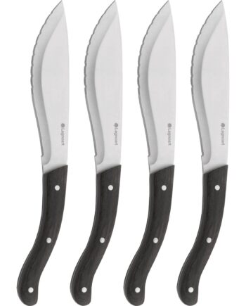 Tomahawk Steakkniv i Mørkt Træ - 4 Stk Elegance og Skarphed
