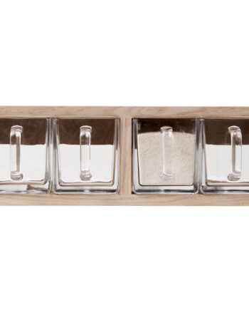 A Organizer Hylde med 4 Skuffer i Egetræ - Stilrent Design