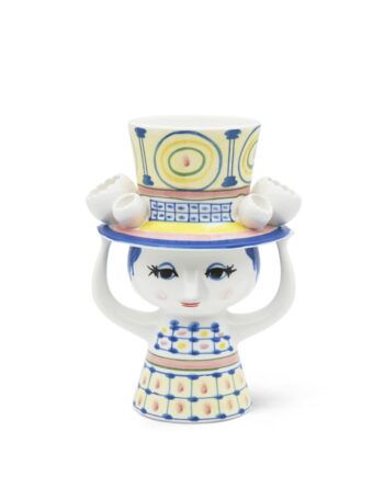 Bjørn Wiinblad Vase Lady With Hat Vase Blå H20 5 Cm