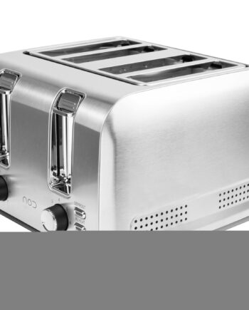 Brødrister 4 Skiver i Rustfrit Stål – Stilrent Design!