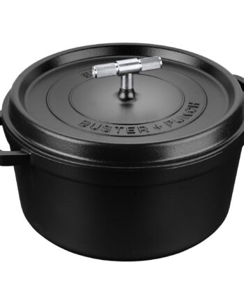 Buster Punch Støbejernsgryde 28 cm med Stålknop - Eksklusiv!