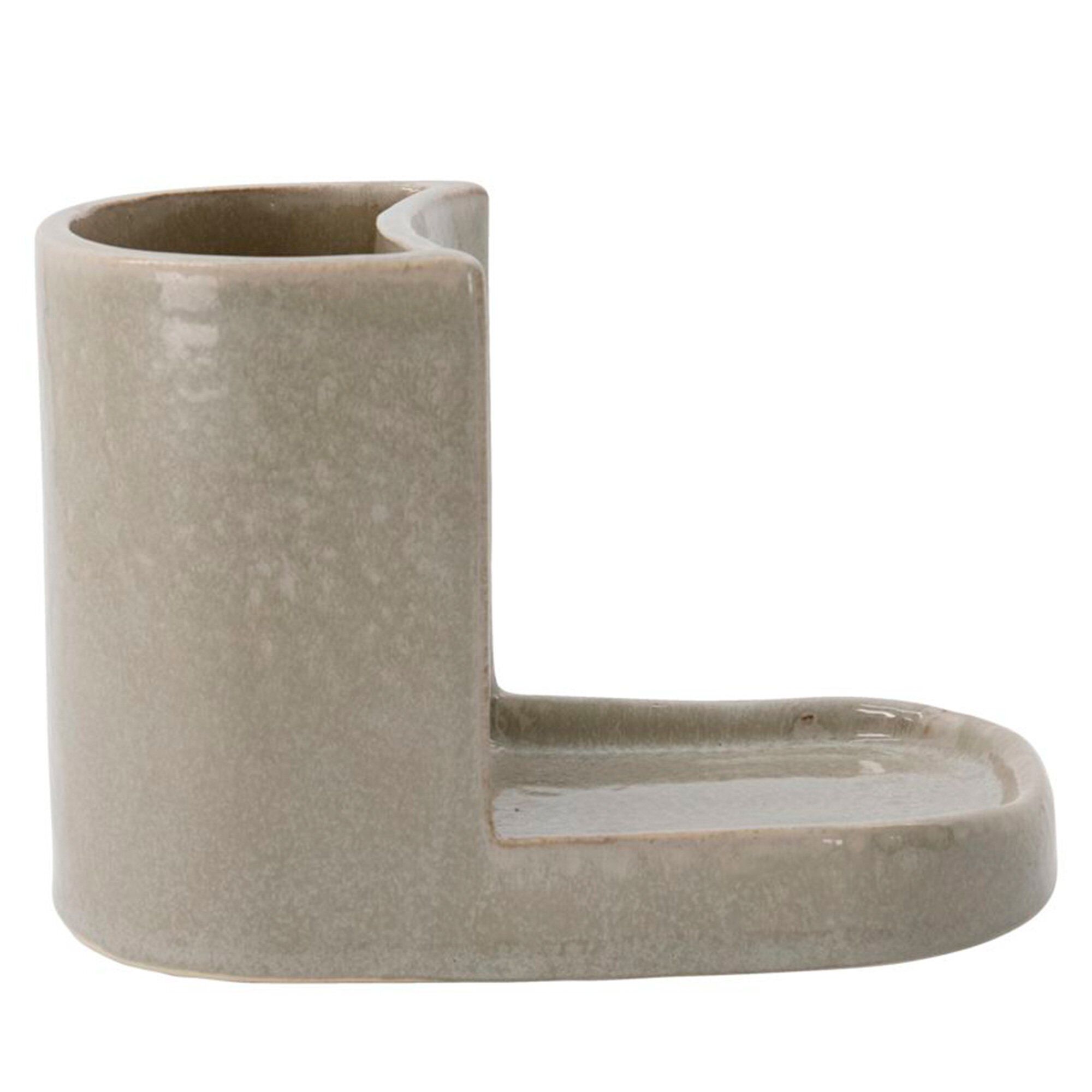 Datura Børste  Og Sæbeholder  Shellish Grey