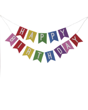 Dekora Happy Birthday Kagebanner til Fødselsdagsfest