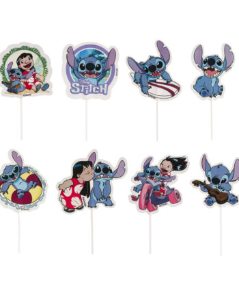 Dekora Kage Pynt - Stitch 16 Stk til Festlige Anledninger