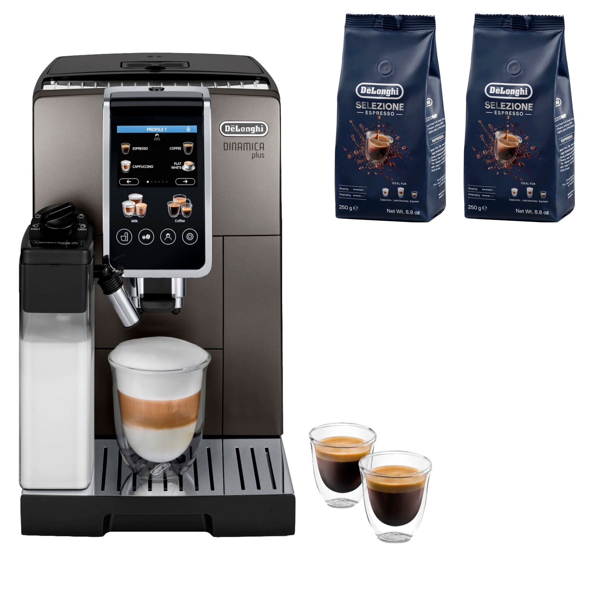Delonghi Dinamica Plus Kaffemaskine   2 Stk  Kaffebønner Dlsc600
