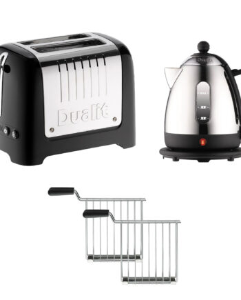 Dualit Elfedel Brødrister og Elkedel Kombinationspakke Sort