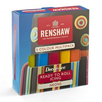 Fondant Gul Orange Blå Sort Pink Renshaw 5x100 G