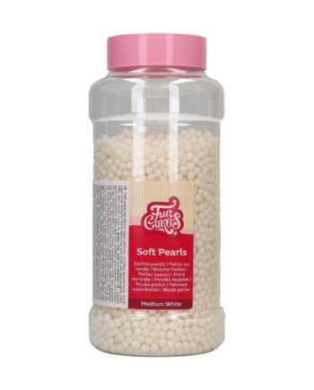 Funcakes Hvide Sukkerperler 500g - Perfekt til pynt!