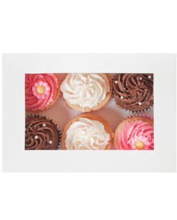House Of Marie Kageboks til 6 Cupcakes - 2 stk. Hvid