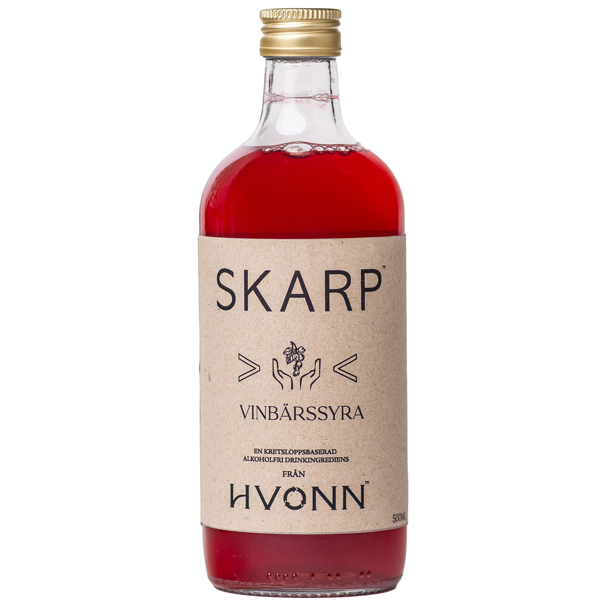 Hvonn Skarp Vinbærssyra - Drik Af Røde Ribs 500 Ml