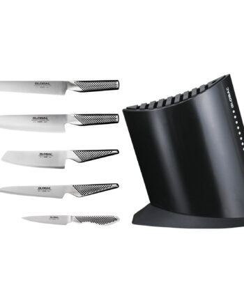 Knivsæt Med Knivblok Sort