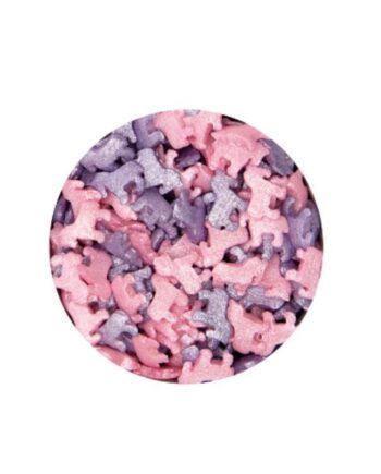 Krymmel Einhorn Pink Lilla 45 G - Sødt Kagepynt