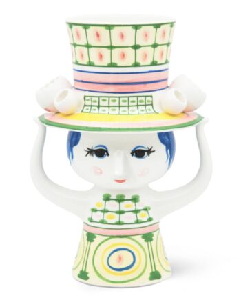 Bjørn Wiinblad Dame med Hat Vase 24,5 cm - Grøn