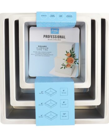 PME Firkantet Bageform Sæt 3 Stk - Perfekt til Bagning!