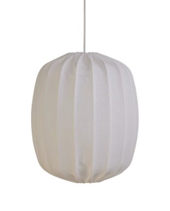 Prisma Loftslampe I Hør 35 Cm  Hvid