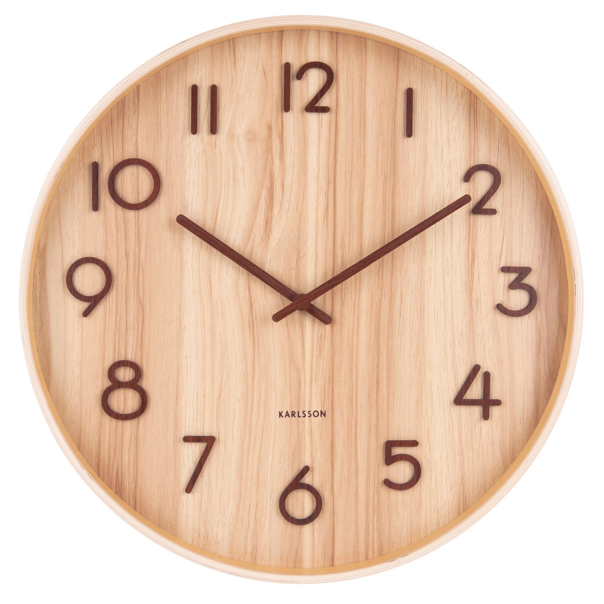 Elegant Pure Vægur 40 Cm i Valnød fra Karlsson