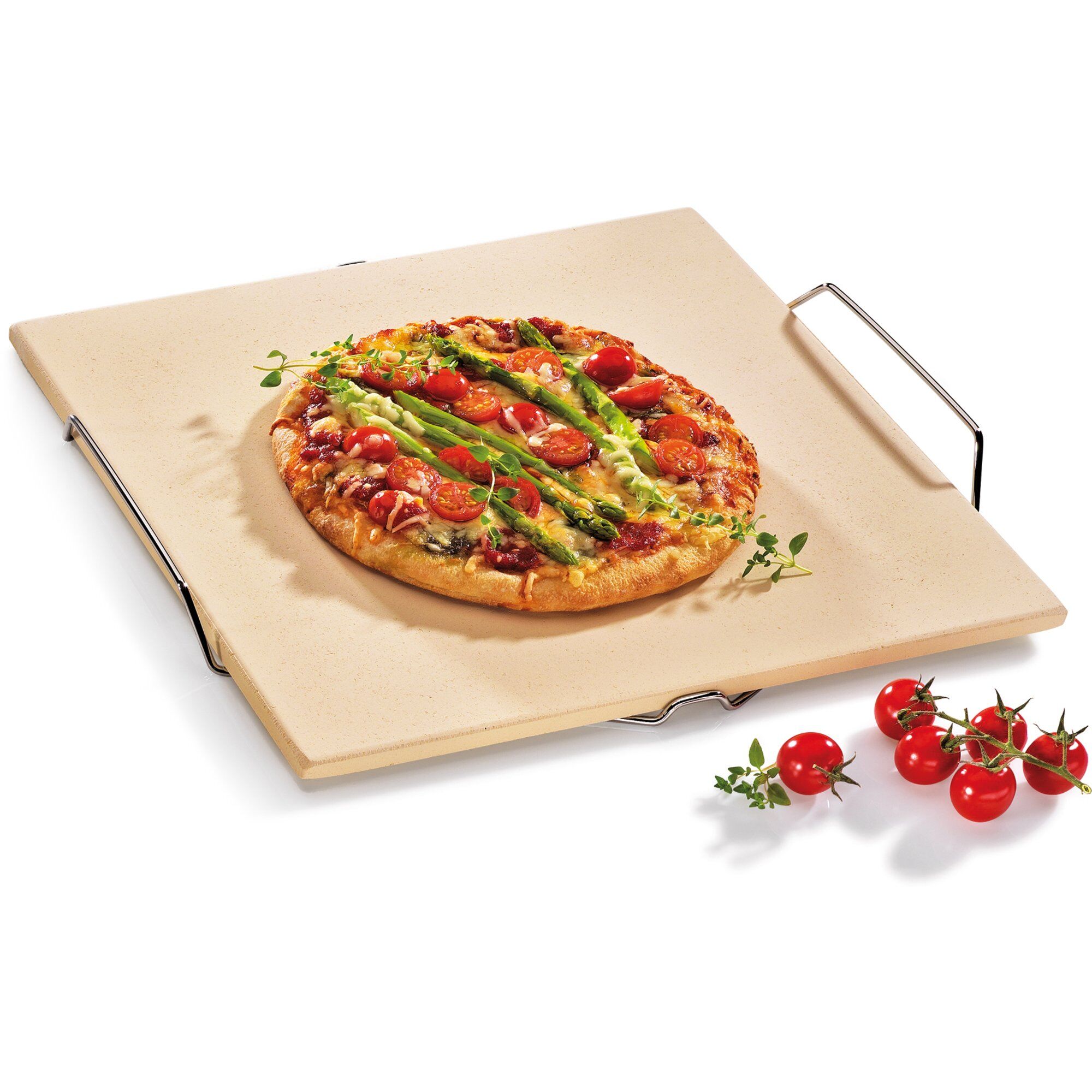 Rektangulær Pizzasten 38 Cm med Stativ - Køb nu!
