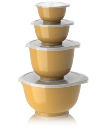 Rosti Margrethe Røreskålesæt 4 Skåle med Låg - Curry