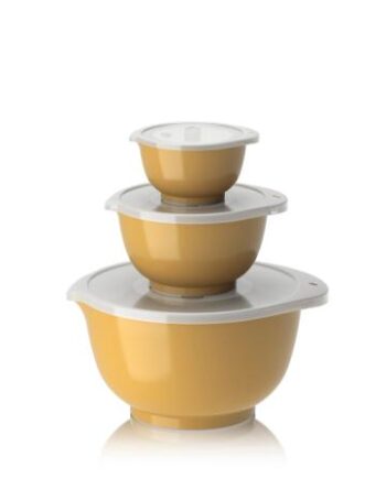 Rosti Margrethe Røreskålesæt i Karry - 3 Skåle Med Låg