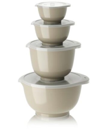 Rosti Margrethe Røreskålesæt - 4 Skåle med Låg, Humus