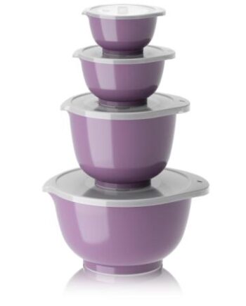 Rosti Margrethe Røreskålesæt i Lavendel - 4 Skåle Med Låg