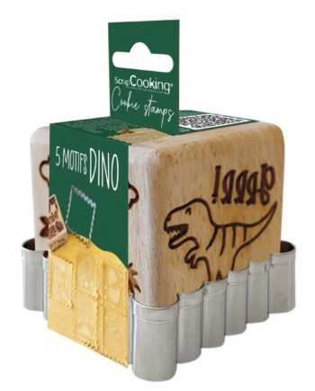 Scrapcooking Dino Udstikker med Stempel - Udsalg!