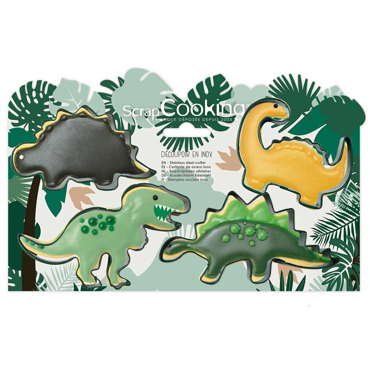 Scrapcooking   Dinosaur Udstikkersæt  4 Stk