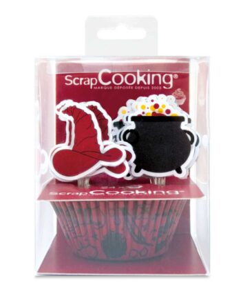 Hekse Muffinsforme med Pynt - 24 stk til Halloween