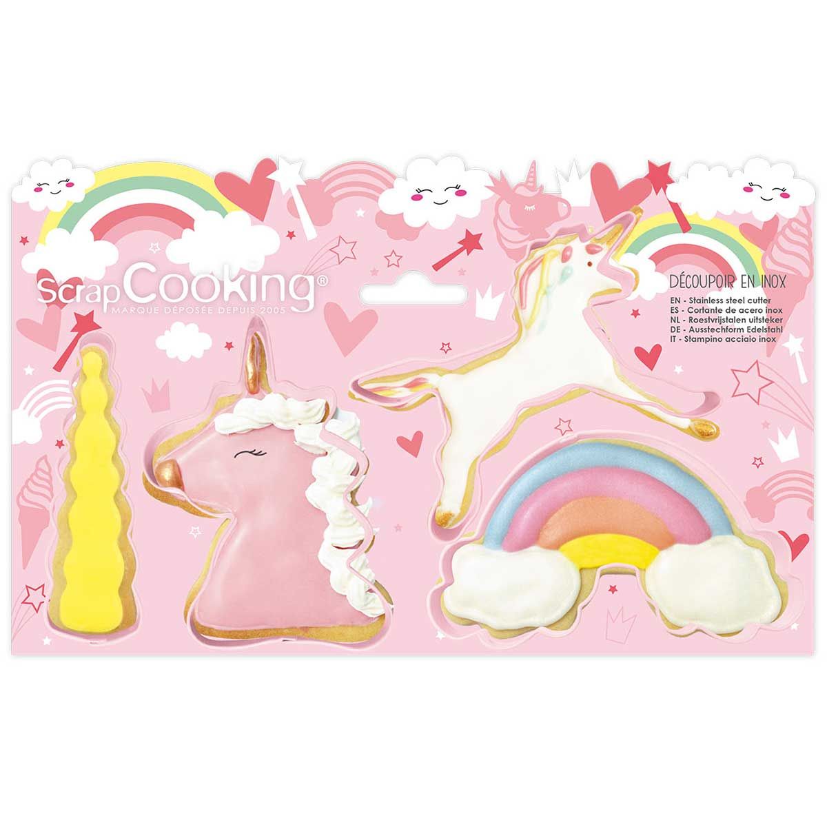 Scrapcooking   Unicorn Udstikkersæt  4 Stk