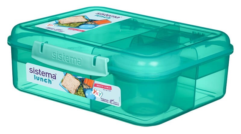 Sistema Bento Lunch 1.65L Aqua - Smart Madkasse med Bæger
