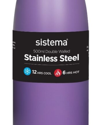 Sistema Rustfrit Stål Drikkeflaske 500 Ml - Lilla Tilbud!