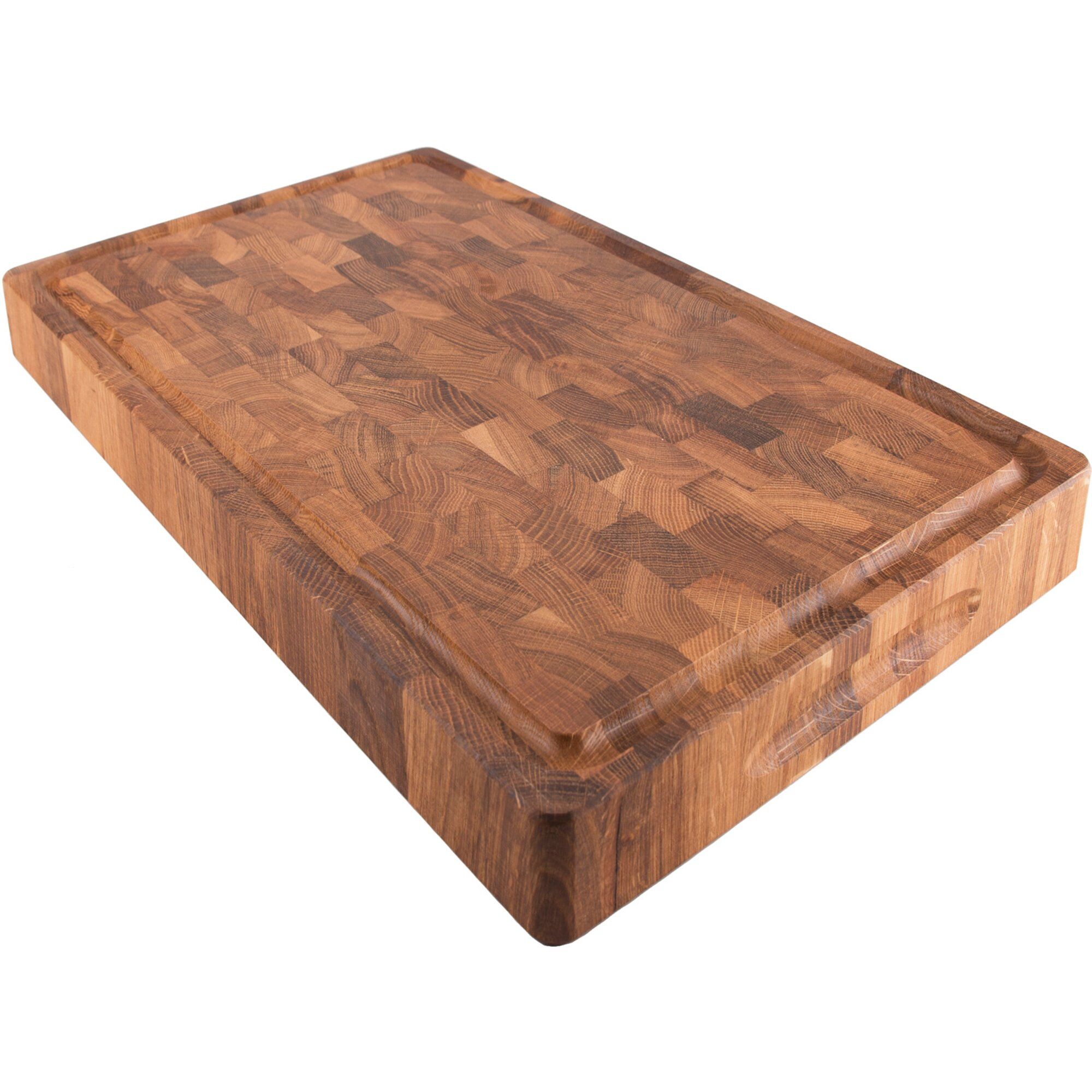 Skærebræt I Eg Med Rille  40x25x4 Cm