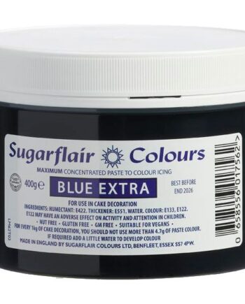 Sugarflair Blå Pastafarve Extra 400g - Perfekt til Kager!