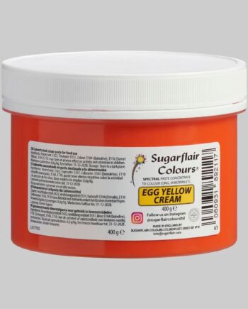 Sugarflair Pastafarve - Æggegul Fløde 400g - Til Kager!
